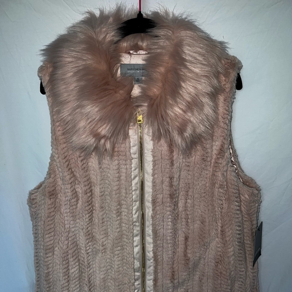 Andrew Marc faux fur vest